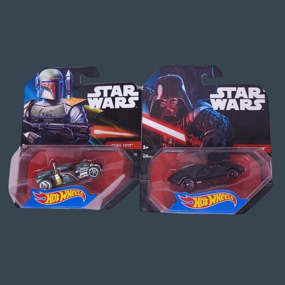 Hot Wheels Star Wars Boba Fett & Darth Vader Die-Cast Cars - Picture 1 of 5